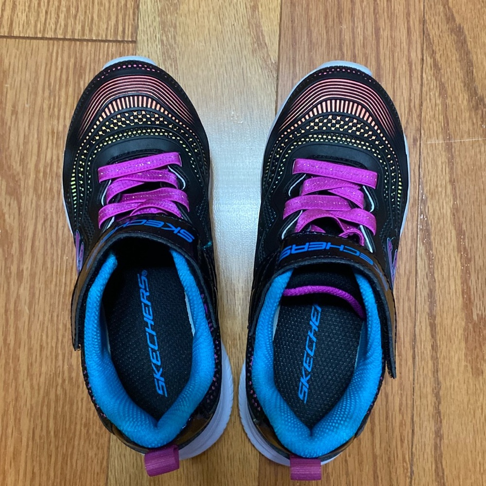 Skechers Kids Black & Pink Light-Up Athletic Sneakers